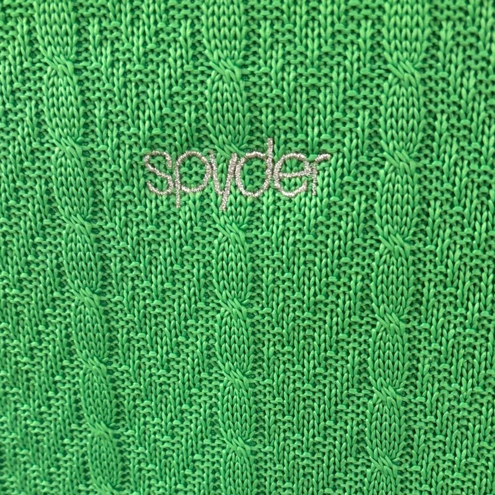Spyder Green Cable Knit Full Zip Jacket Sweater | Size M